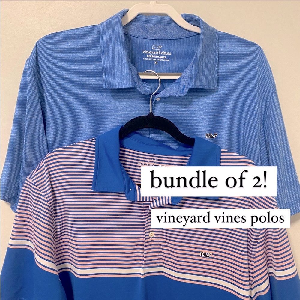 BUNDLE Vineyard Vines Polos in Men’s XL - blue & pink patterns
